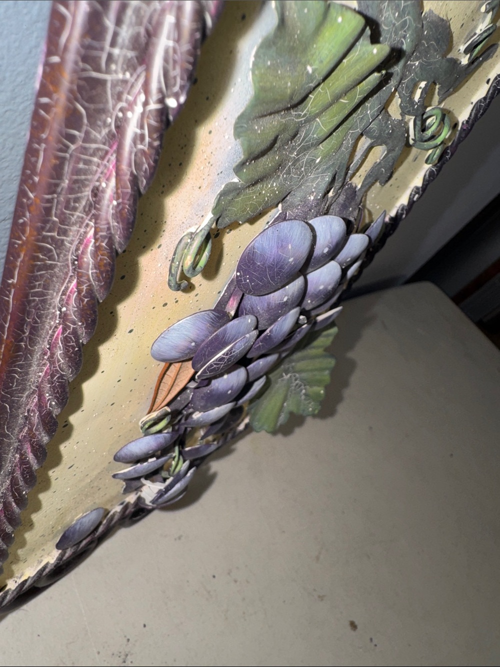 Vintage Home Interiors (Homco) Wrought Iron 3-D Fruit Wall Plaque Tuscan Rustic - Picture 5 of 8